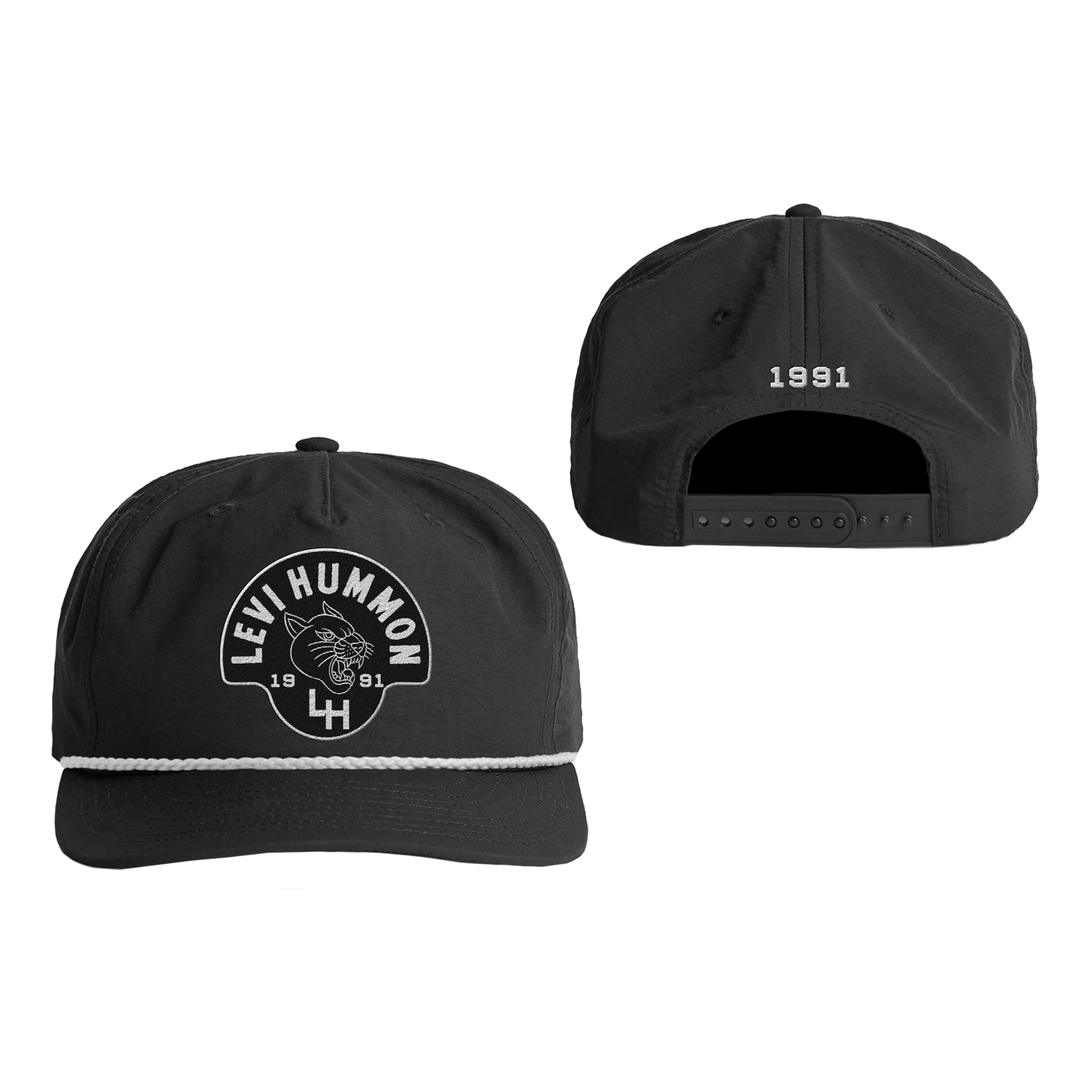 Panther Patch Black Rope Hat