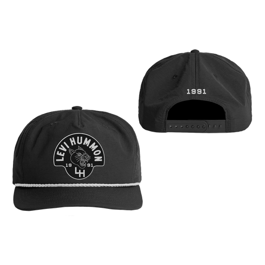 Panther Patch Black Rope Hat